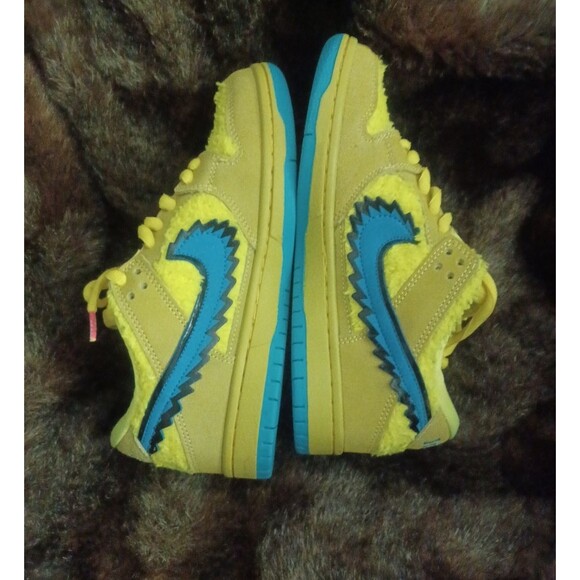 New NO BOX Nike Dunk Low SB Grateful Dead Yellow Bear 2020 Size Womens 8 Rare - Picture 8 of 12